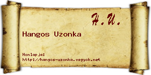 Hangos Uzonka névjegykártya